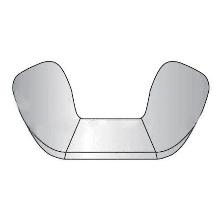 Newport Fasteners Wing Nut, #10-24, Stainless Steel, 0.47 in Ht, 0.91 in Max Wing Span, 3500 PK 317245-BR-3500